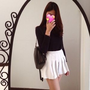 American Apparel White Pleated Tennis Skirt NWOT